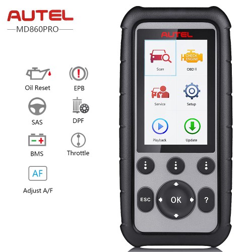 Autel MaxiDiag MD806 Pro Code Reader, Full System Scan Tool, With 7 Reset Services Upgrade Ver. of MD808 MD806 MD805 MD802