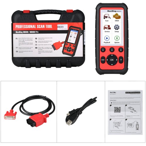 Autel MaxiDiag MD808 Pro All System OBDII Scanner(Advanced MaxiCheck Pro and MD802) Oil and Battery Reset Registration, Parking Brake Pad Relearn,SAS