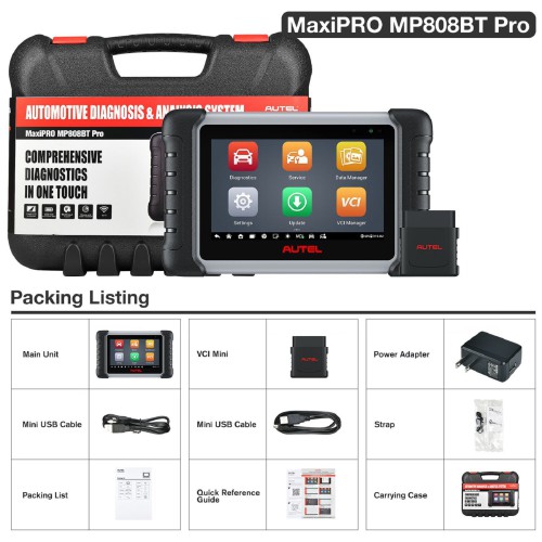 2024 Autel MaxiPro MP808BT Pro Full Bidirectional Tool ECU Coding as MS906 Pro,30+ Service, OE Diagnosis,Up of MS906BT MP808S MP808BT