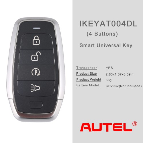 AUTEL IKEYAT004DL AUTEL Independent 4 Buttons Smart Universal Key