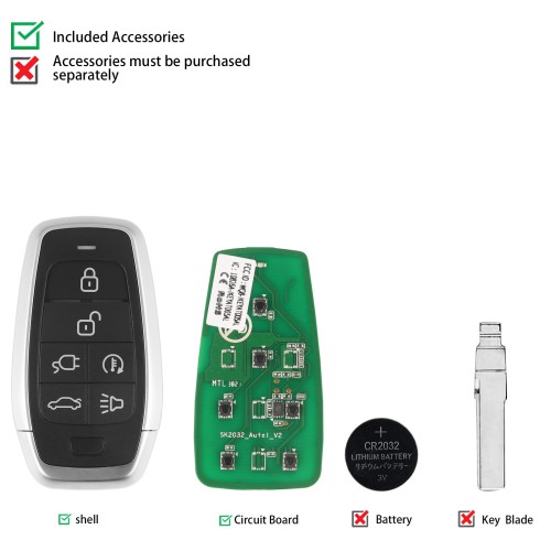 AUTEL IKEYAT006FL AUTEL Independent 6 Buttons Smart Universal Key
