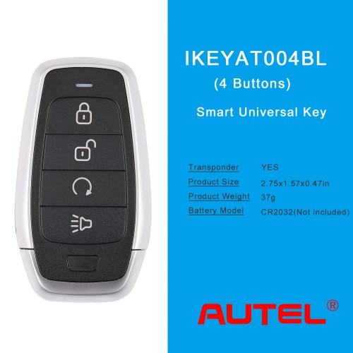 AUTEL IKEYAT004BL AUTEL  Independent 4 Buttons Smart Universal Key