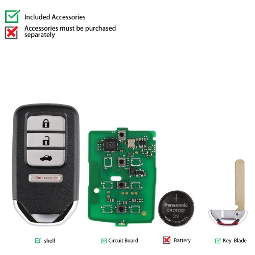 AUTEL IKEYHD004AL Honda 4 Buttons Smart Universal Key