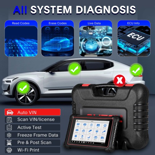 Autel Scanner MaxiPro MP900Z-BT Bi-Directional Diagnostic Scanner with 40+ Services,Support CAN FD DOIP with Android 11