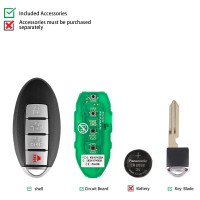 AUTEL IKEYNS004AL Nissan 4 Buttons Smart Universal Key